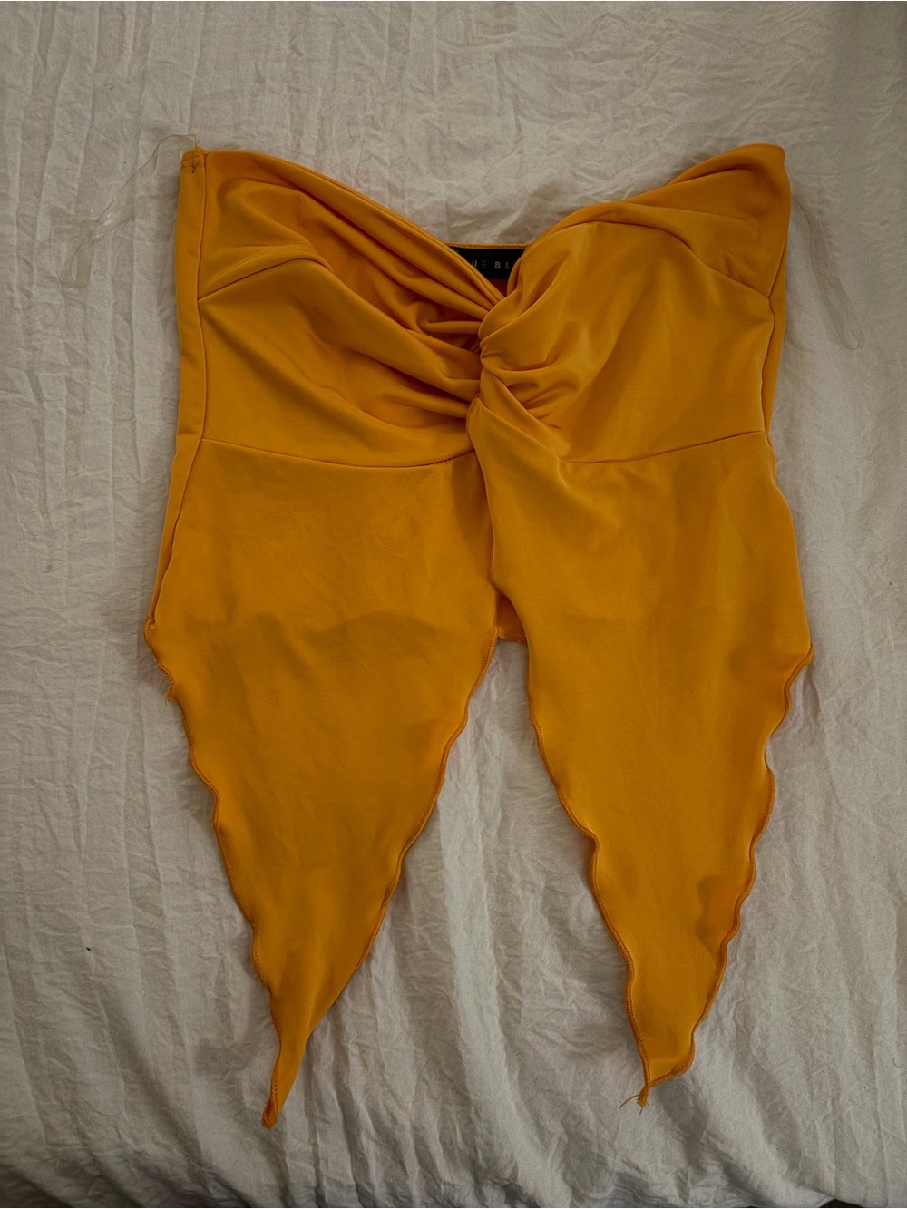 Blue Blush Orange Satin Top